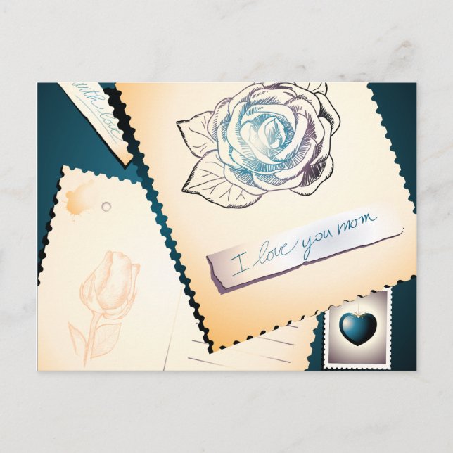 I love you mum, postcard (Front)