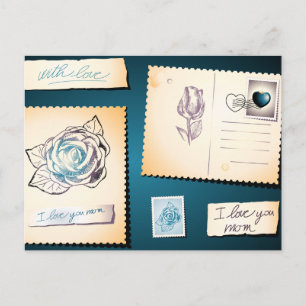I love you mum, postcard