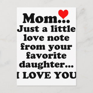 i love you mum postcard