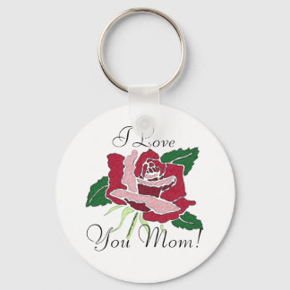I Love You Mum! rose key chain