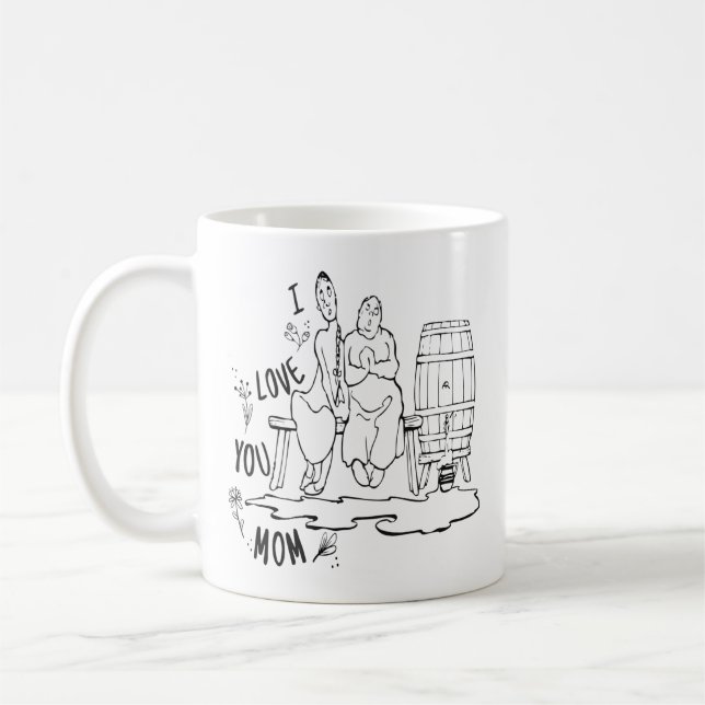 I love you mum ! T-Shirt Coffee Mug (Left)