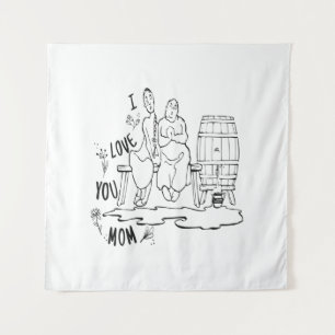 I love you mum ! T-Shirt Tapestry