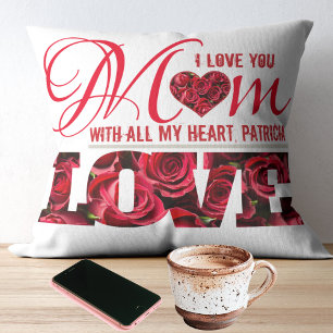 I Love You Mum Unique Elegant Modern Mothers Day Cushion