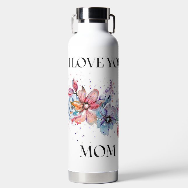 I Love You mum Water Bottle (Front)
