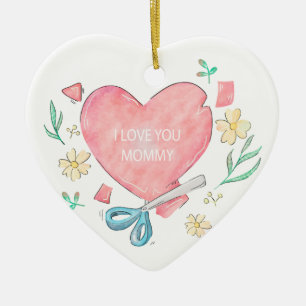 i love you mummy ceramic tree decoration