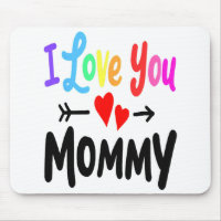 I Love You Mummy Heart Mum Girl Boy Cute Mothers D