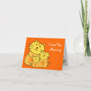 I Love You Mummy Mother's Day Cat Card