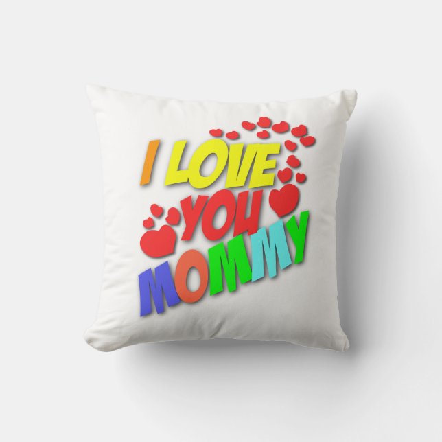 I Love You Mummy Pillow (Front)