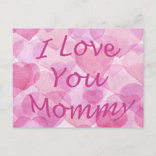 I love you mummy postcard