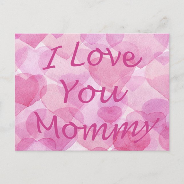 I love you mummy postcard (Front)