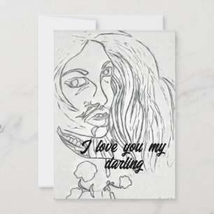 I love you my darling, romance card