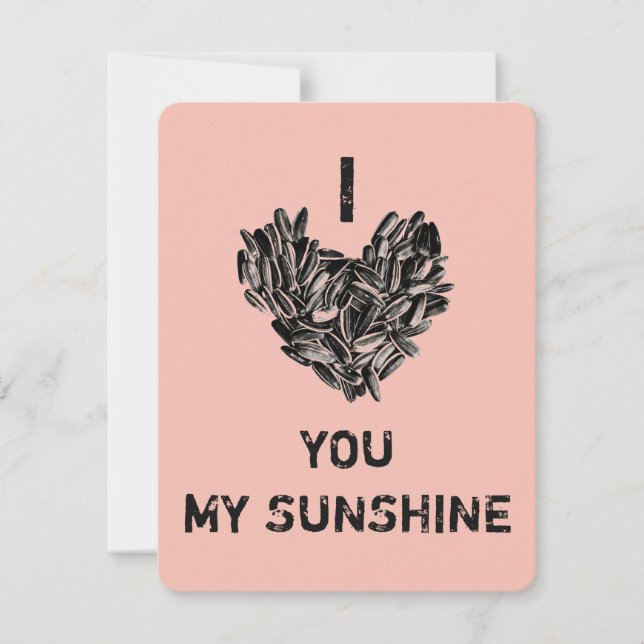 "I Love You My Sunshine" Funny Cute Cool Unique Holiday Card (Front)