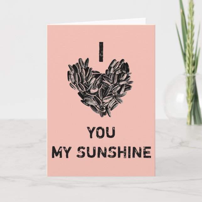 "I Love You My Sunshine" Funny Cute Cool Unique Holiday Card (Front)
