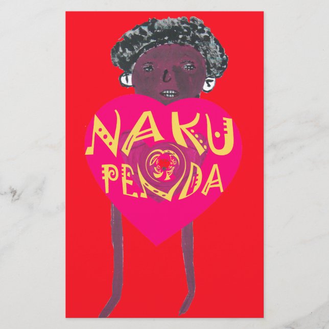 I love you Nakupenda Kenya Swahili Art (Front)