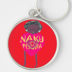 I love you Nakupenda Kenya Swahili Art Key Ring