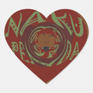 I love You! Nakupenda Sana Heart Sticker