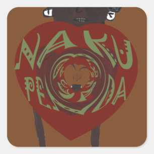 I love You! Nakupenda Sana Square Sticker