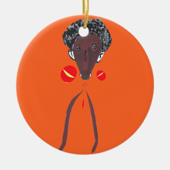 I love you Nakupenda Swahili Ceramic Tree Decoration (Front)