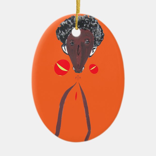 I love you Nakupenda Swahili Ceramic Tree Decoration (Front)