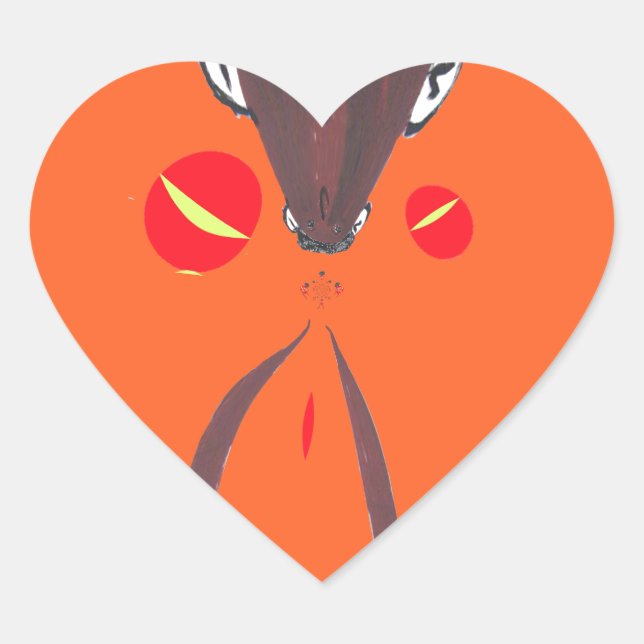 I love you Nakupenda Swahili Heart Sticker (Front)