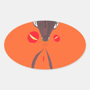 I love you Nakupenda Swahili Oval Sticker