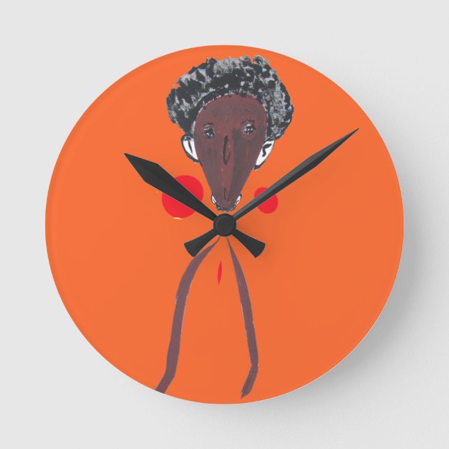 I love you Nakupenda Swahili Round Clock (Front)