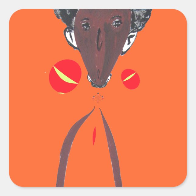 I love you Nakupenda Swahili Square Sticker (Front)