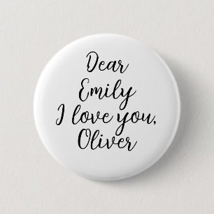 I Love You Name Template 6 Cm Round Badge