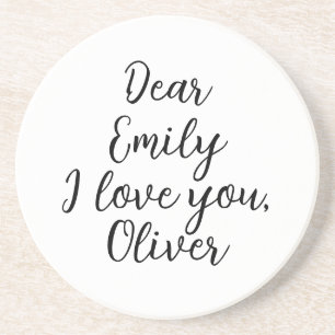 I Love You, Name Template Coaster