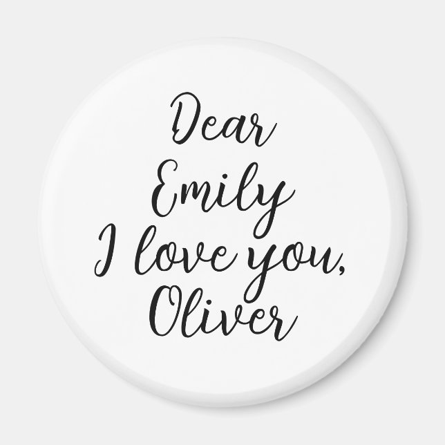  I Love You Name Template Magnet (Front)