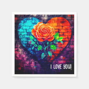 I Love You Napkin
