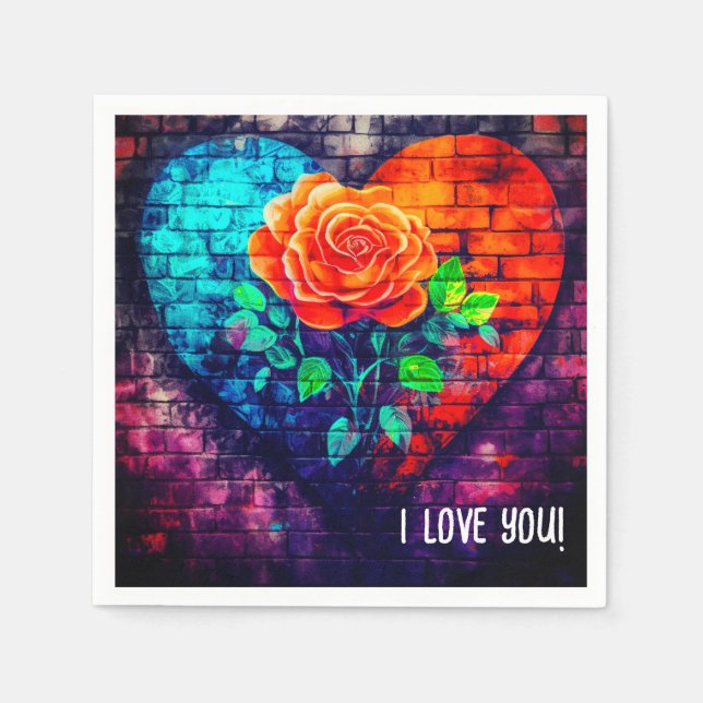 I Love You Napkin (Front)