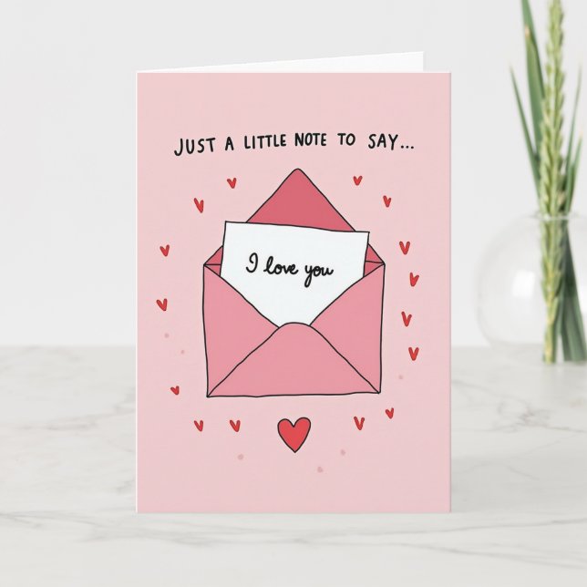 I Love You Note Card (Front)