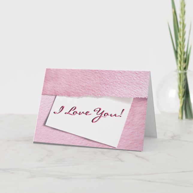 I Love You! Note Greeting Card (Front)