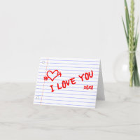 i love you : notebook paper