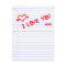i love you : notebook paper