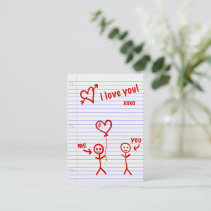 i love you notebook random love notes business card
