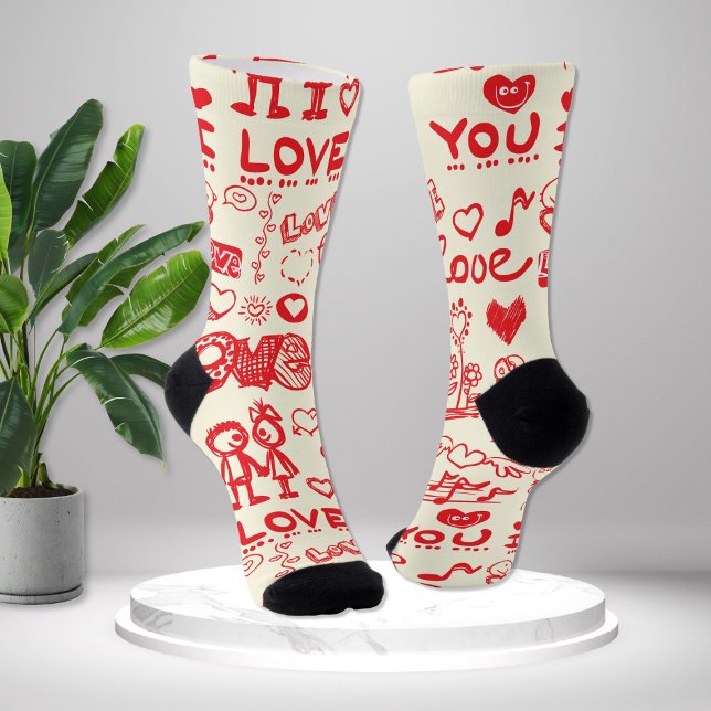 I Love You Novelty  Socks (Creator Uploaded)