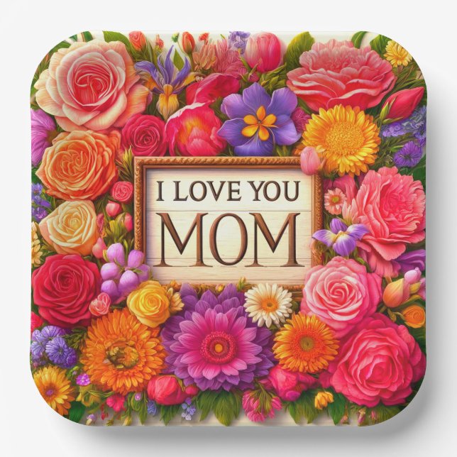 I Love You Paper Plate (Front)