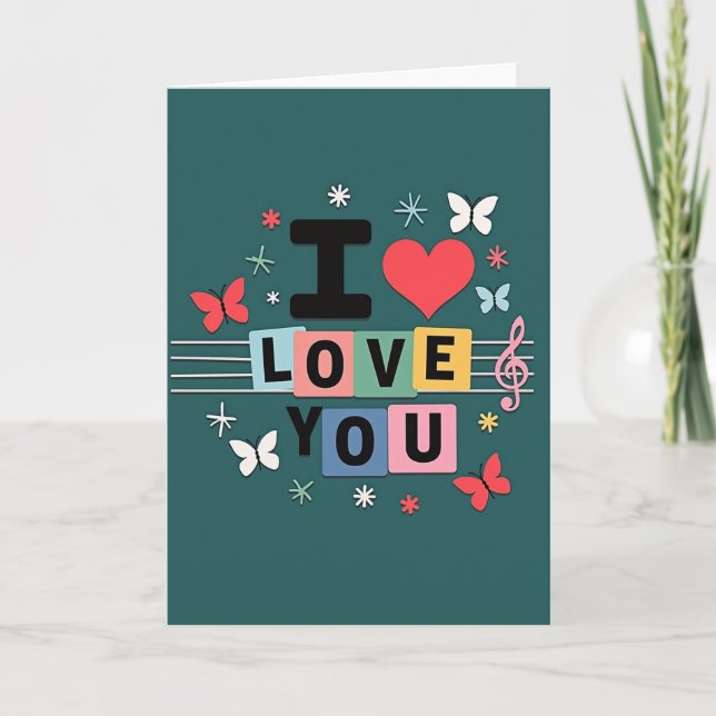 I Love You Pastel Art Card (Front)