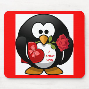 "I LOVE YOU" PENGUIN MOUSE MAT