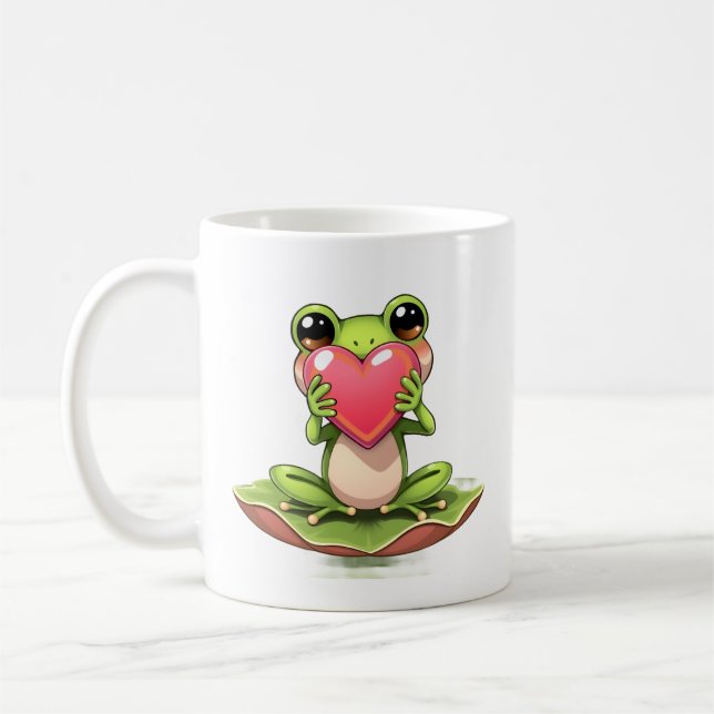 I Love You | Personalised Chibi Toad Coffee Mug (Left)