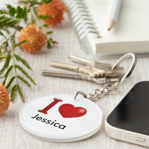 I Love You Personalized Valentines Day   Key Ring