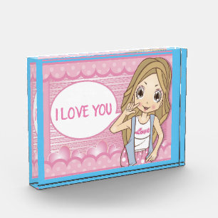I LOVE YOU PHOTO BLOCK