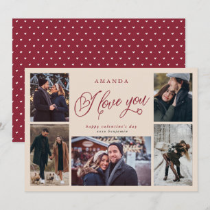 I Love You Photo Collage Valentine's Day Holiday Card