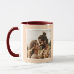 I Love You Photos Modern Peach C33 & White Mug