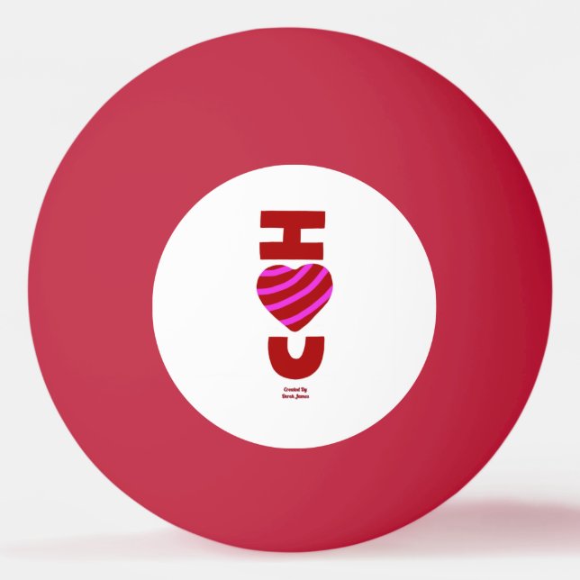 I Love You Ping Pong Ball (Front)