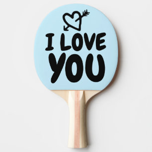 I LOVE YOU PING PONG PADDLE FOR HUSBAND BOYFRIEND