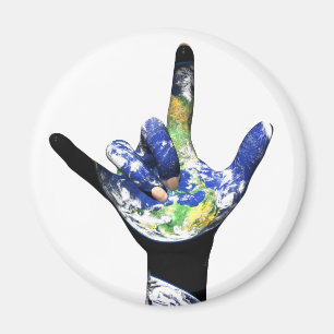 I Love You Planet Earth Magnet