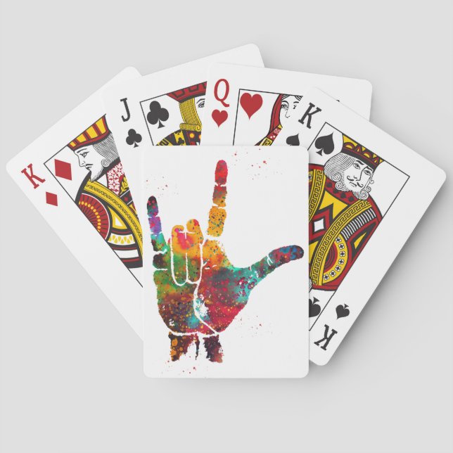 I Love You Playing Cards (Back)